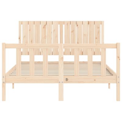 vidaXL Bed Frame without Mattress Double Solid Wood Pine