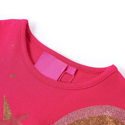 Kids' T-shirt with Long Sleeves Bright Pink 116