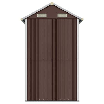 vidaXL Garden Shed Brown 192x152.5x237 cm Galvanised Steel