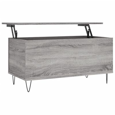 vidaXL Coffee Table Grey Sonoma 90x44.5x45 cm Engineered Wood