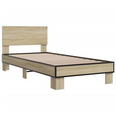 vidaXL Bed Frame without Mattress Sonoma Oak 90x200 cm