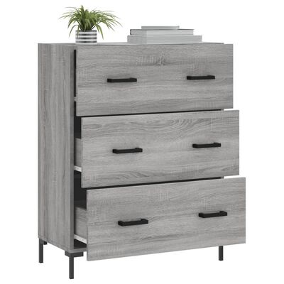 vidaXL Sideboard Grey Sonoma 69.5x34x90 cm Engineered Wood