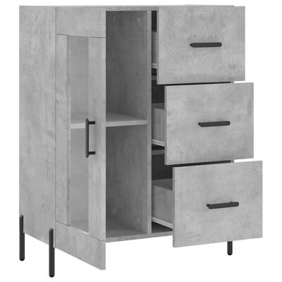 vidaXL Sideboard Concrete Grey 69.5x34x90 cm Engineered Wood