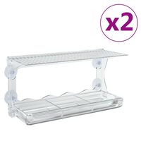 vidaXL Window Bird Feeders 2 pcs Acrylic 30x12x15 cm