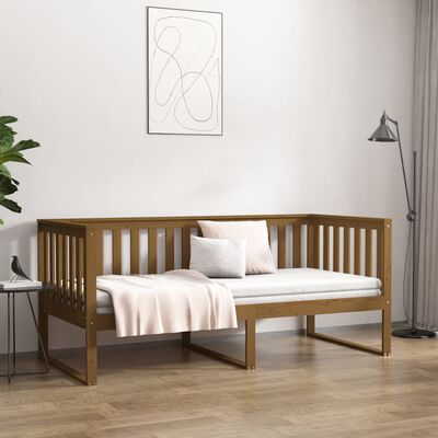 vidaXL Day Bed without Mattress Honey Brown 90x200 cm Solid Wood Pine