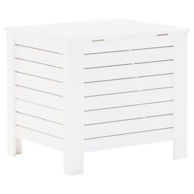 vidaXL Storage Box with Lid RANA White 60x49x54 cm Solid Wood Pine