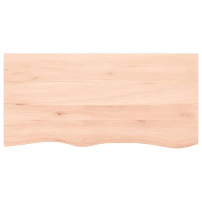 vidaXL Table Top 100x50x2 cm Untreated Solid Wood Oak