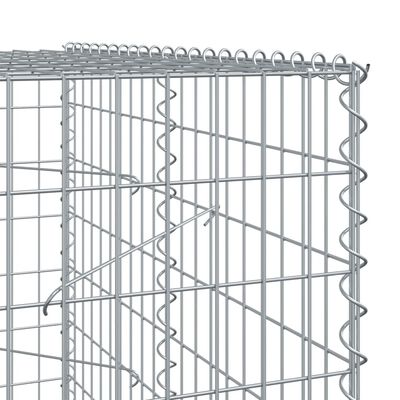 vidaXL Gabion Basket with Cover 950x100x200 cm Galvanised Iron