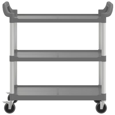 vidaXL 3-Tier Trolley Grey 99x50x96 cm Aluminium