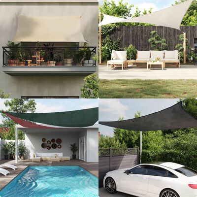 vidaXL Sunshade Sail 160 g/m² Square Sand 6x6 m HDPE