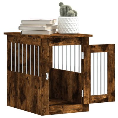 vidaXL Dog Crate Furniture Smoked Oak 45x62x59 cm Engineered Wood