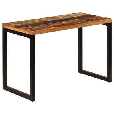 vidaXL Dining Table 115x55x76 cm Solid Reclaimed Wood and Steel