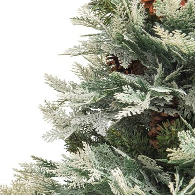 vidaXL Pre-lit Christmas Tree with Pine Cones Green 120 cm PVC&PE