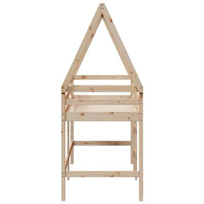 vidaXL Loft Bed with Ladder and Roof without Mattress 80x200 cm