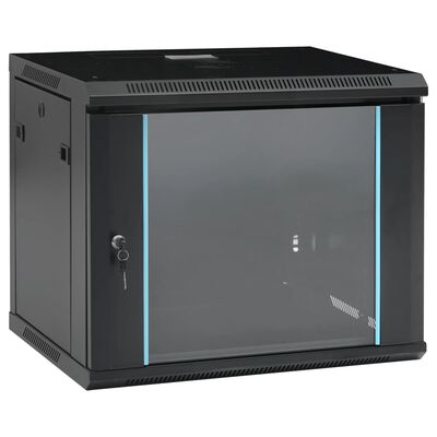 vidaXL 9U Wall Mounted Network Cabinet 19 IP20 600x450x510 mm