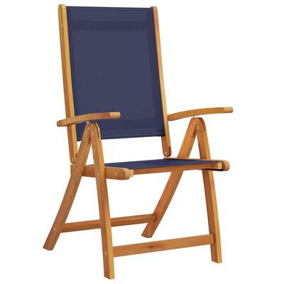 vidaXL Folding Garden Chairs 2 pcs Solid Wood Acacia and Textilene