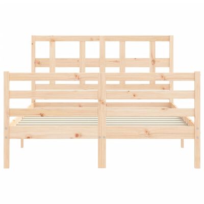 vidaXL Bed Frame without Mattress Small Double Solid Wood