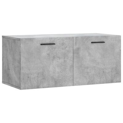 vidaXL Wall Cabinet Concrete Grey 80x36.5x35 cm Engineered Wood