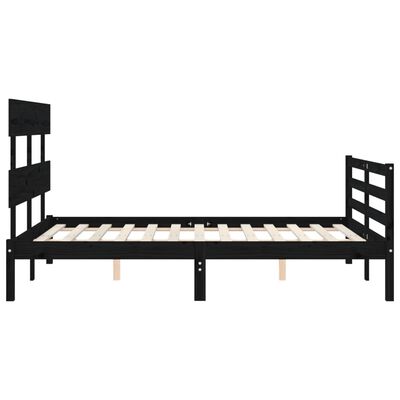 vidaXL Bed Frame without Mattress Black 120x200 cm Solid Wood