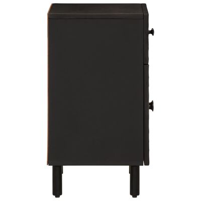 vidaXL Bedside Cabinet Black 50x33x60 cm Solid Wood Mango