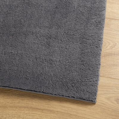 vidaXL Rug HUARTE Short Pile Soft and Washable Anthracite 80x150 cm