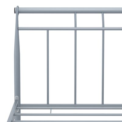 vidaXL Bed Frame without Mattress Grey Metal 140x200 cm