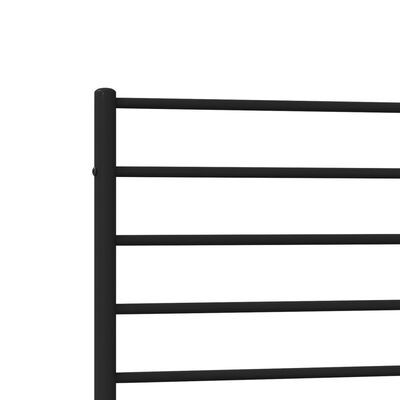 vidaXL Metal Bed Frame without Mattress with Footboard Black 107x203 cm