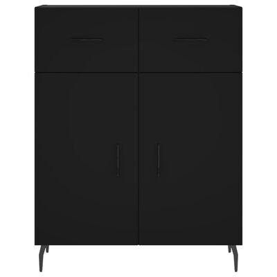 vidaXL Highboard Black 69.5x34x180 cm Engineered Wood