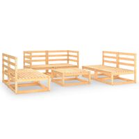 vidaXL 7 Piece Garden Lounge Set Solid Pinewood