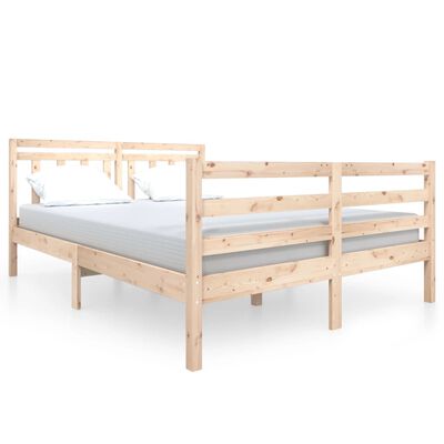 vidaXL Bed Frame without Mattress Double Solid Wood