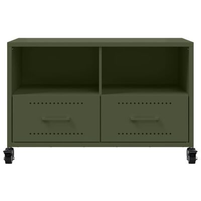 vidaXL TV Cabinet Olive Green 68x39x43.5 cm Steel