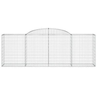 vidaXL Arched Gabion Baskets 7 pcs 300x50x100/120 cm Galvanised Iron