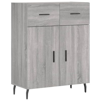 vidaXL Highboard Grey Sonoma 69.5x34x180 cm Engineered Wood