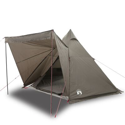 vidaXL Family Tent Tipi 6-Person Brown Waterproof