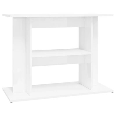 vidaXL Aquarium Stand High Gloss White 80x35x60 cm Engineered Wood