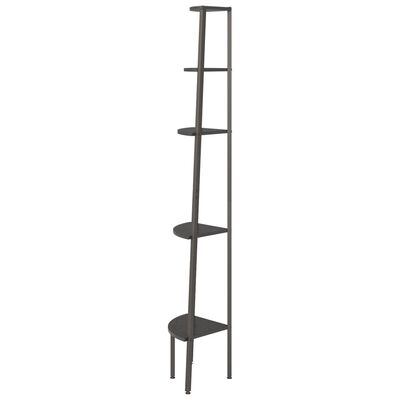 vidaXL 5-Tier Corner Shelf Black 45.5x31.5x180 cm