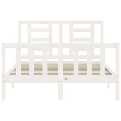 vidaXL Bed Frame without Mattress White 120x200 cm Solid Wood Pine