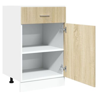 vidaXL Drawer Bottom Cabinet Sonoma Oak 50x46x81.5 cm Engineered Wood