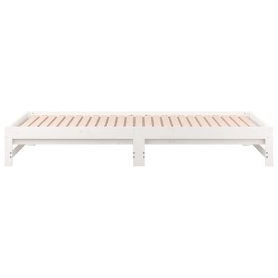 vidaXL Pull-out Day Bed without Mattress White 2x(90x190) cm