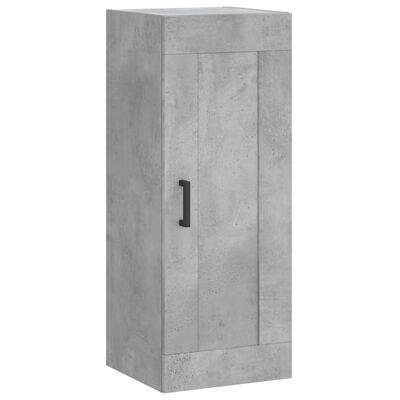 vidaXL Wall Mounted Cabinet Concrete Grey 34.5x34x90 cm Engineered Wood