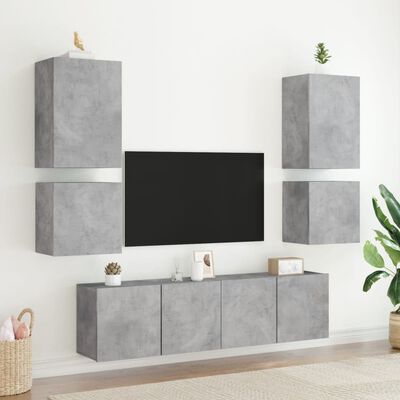 vidaXL TV Wall Cabinet Concrete Grey 40.5x30x40 cm Engineered Wood