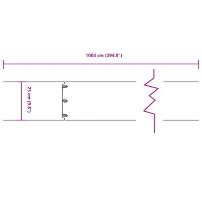 vidaXL Lawn Edgings 10 pcs 25x103 cm Flexible Corten steel