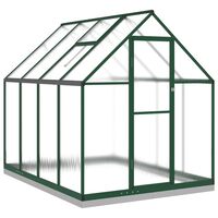 vidaXL Greenhouse with Base Frame Green 224x169x202 cm Aluminium