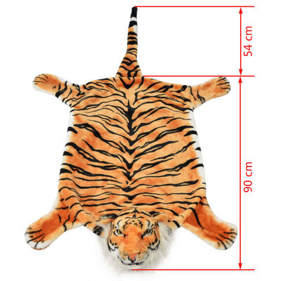 vidaXL Tiger Carpet Plush 144 cm Brown