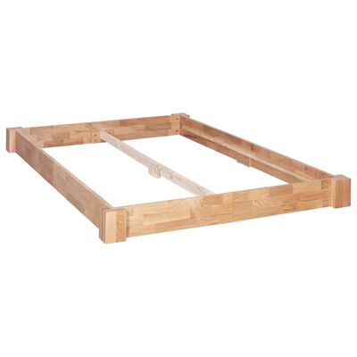 vidaXL Bed Frame without Mattress Solid Oak Wood 140x200 cm