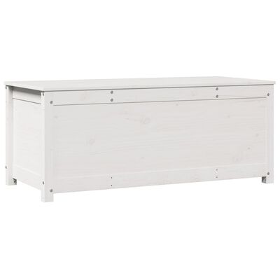 vidaXL Storage Box White 110x50x45.5 cm Solid Wood Pine