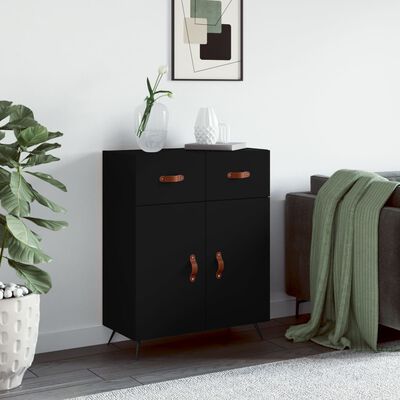 vidaXL Sideboard Black 69.5x34x90 cm Engineered Wood