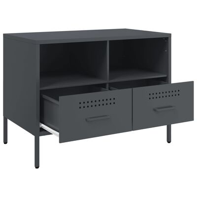 vidaXL TV Cabinet Anthracite 68x39x50.5 cm Steel