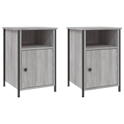 vidaXL Bedside Cabinets 2 pcs Grey Sonoma 40x42x60 cm Engineered Wood