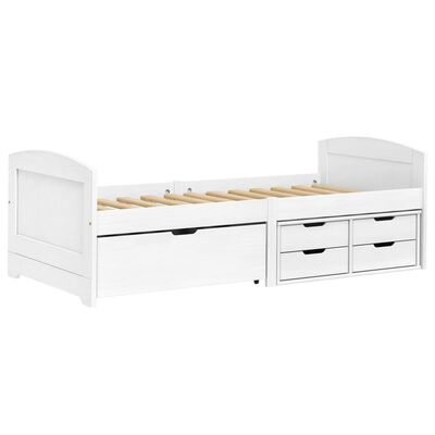 vidaXL Day Bed with 5 Drawers without Mattress "IRUN" White 90x200 cm